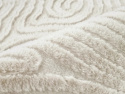 Rund tæppe \'Amora\' 120cm - Hvid