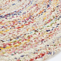 Rund tæppe \'Flätan\' 120cm - Hvid/Multi