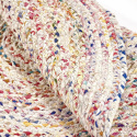 Rund tæppe \'Flätan\' 200cm - Hvid/Multi