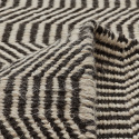 Uldtæppe \'Larkana\' - Beige/sort
