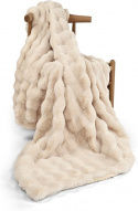 Tæppe \'Aranga Bubble Throw\' 130x170cm - Beige