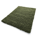 Rya tæppe \'Fassale Handwoven Wool\' - Grøn
