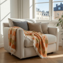 Ternet \'Audrey Check\' 130x170cm - Beige/gul/orange