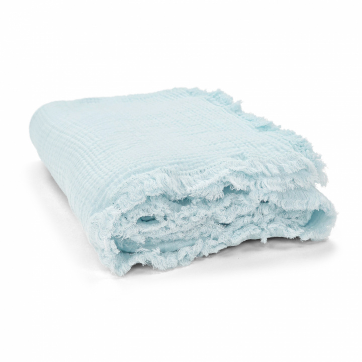 Muslin tæppe \'Dorena\' 130x170cm - Blå i gruppen Indretning / Tekstiler / Plaider & tæpper hos Reforma (V10201737)