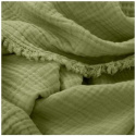Muslin tæppe \'Dorena\' 130x170cm - Grøn