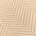 Bomuldstæppe \'Denisa Fishbone\' 130x170cm - Beige/hvid