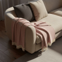 Bomuldstæppe \'Denisa Fishbone\' 130x170cm - Rød/hvid