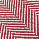 Bomuldstæppe \'Denisa Fishbone\' 130x170cm - Rød/hvid
