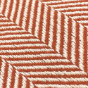 Bomuldstæppe \'Denisa Fishbone\' 130x170cm - Brun/hvid