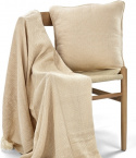 Pudebetræk \'Denisa Fishbone\' 45x45cm - Beige/hvid