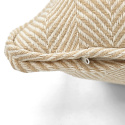 Pudebetræk \'Denisa Fishbone\' 45x45cm - Beige/hvid