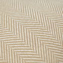 Pudebetræk \'Denisa Fishbone\' 45x45cm - Beige/hvid