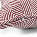 Pudebetræk \'Denisa Fishbone\' 45x45cm - Rød/hvid
