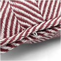 Pudebetræk \'Denisa Fishbone\' 45x45cm - Rød/hvid