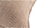 Pudebetræk \'Denisa Fishbone\' 45x45cm - Brun/hvid