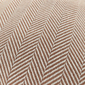 Pudebetræk \'Denisa Fishbone\' 45x45cm - Brun/hvid