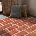 Tæppe \'Leknes Handwoven Wool\' - Terracotta