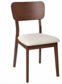 Stol \'Larvik\' - Valnød/beige