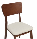 Stol \'Larvik\' - Valnød/beige