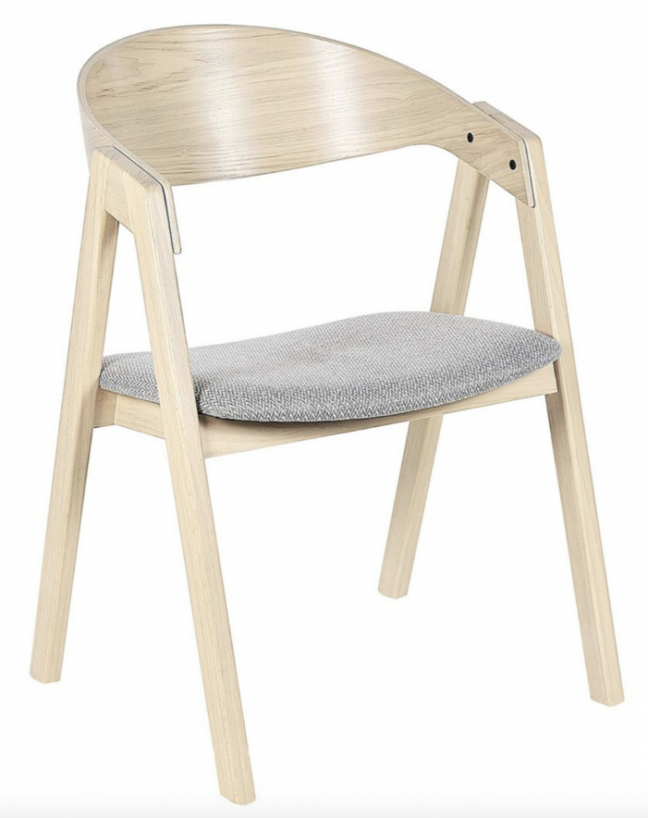Stol \'Voss\' - Hvidpigmenteret/Grå i gruppen Møbler / Sidde møbler / Stole hos Reforma (WS-ND006-natural-grey)