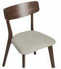 Stol \'Narvik\' - Valnød/Beige
