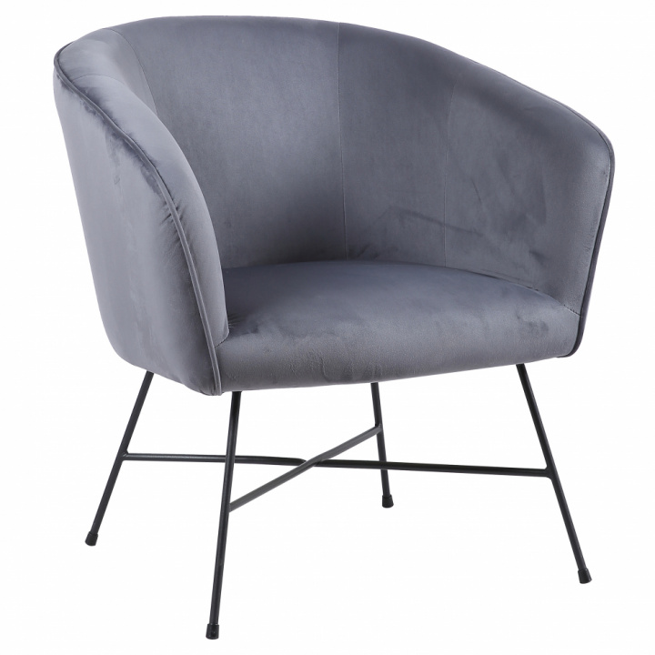 Fåtløj \'Rio\' - Grå/Sammet i gruppen Møbler / Sidde møbler / Lænestole hos Reforma (WX-7018-Grey)
