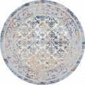 Rund tæppe \'Denizli\' 160cm - Blå
