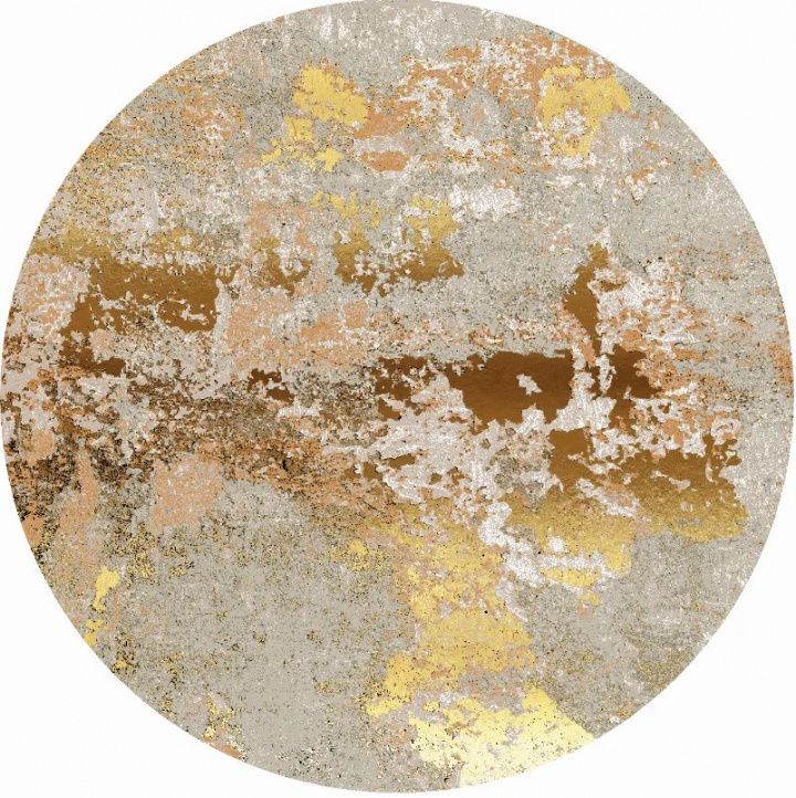 Rund måtte \'Elena\' 200cm - Beige/Guld i gruppen Indretning / Tæpper hos Reforma (X10116662)