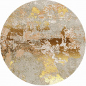 Rund måtte \'Elena\' 240cm - Beige/Guld