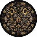 Rund måtte \'Fernana\' 160cm - Svart/Guld
