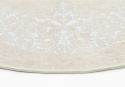 Rund tæppe \'Santi\' 120cm - Beige/Hvid