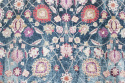 Wilton tæppe \'Bouhjar\' 200x200cm - Blå/Rosa/Multi