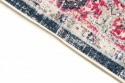 Wilton tæppe \'Bouhjar\' 200x200cm - Blå/Rosa/Multi