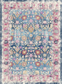 Wilton tæppe \'Bouhjar\' 290x390cm - Blå/Rosa/Multi
