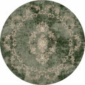 Rundt tæppe \'Taknis\' 160cm - Grøn