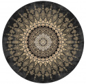 Rundt tæppe \' Sandrigo\' 200cm - Sort/Guld