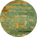 Rund tæppe \'Domont\' 160cm - Grøn