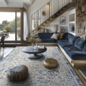 Wilton tæppe \'Denizli\' 290x390cm - Blå