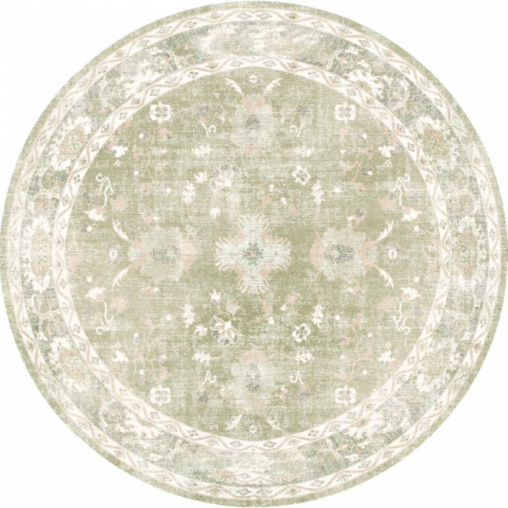 Rund tæppe \'Gombalia\' 240cm - Lys grøn i gruppen Indretning / Tæpper / Vævede tæpper hos Reforma (X10118059)