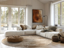 Rund tæppe \'Kebira\' 200cm - Beige