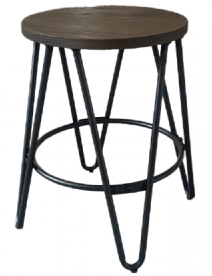 Pall \'Rustic\' 45cm - Træ/Stål i gruppen Møbler / Sidde møbler / Paller hos Reforma (YD-G18-W)
