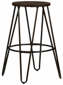 Pall \'Rustic\' 65cm - Træ/Stål