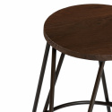 Pall \'Rustic\' 65cm - Træ/Stål