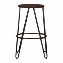 Pall \'Rustic\' 65cm - Træ/Stål