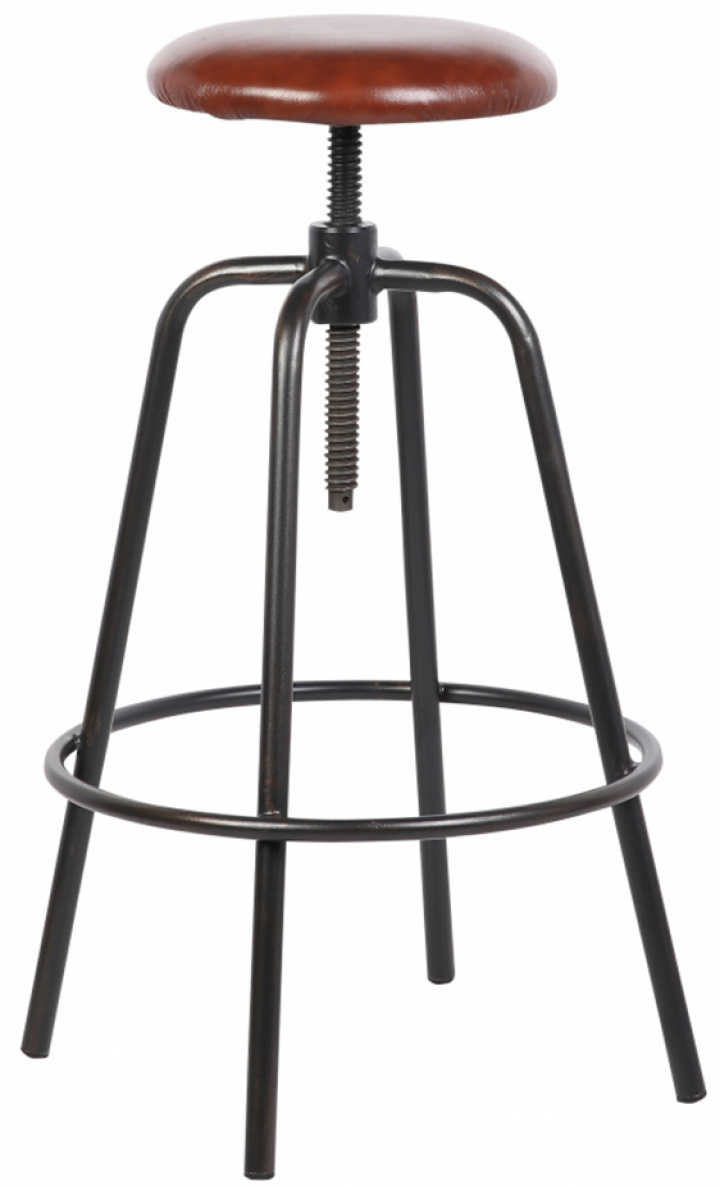 Barpall \'Industrial\' - Jern/Læder i gruppen Møbler / Sidde møbler / Barstole hos Reforma (YD-SG26-U)