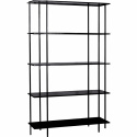 Boghylde \'Simple\' 5 hylder - Sort