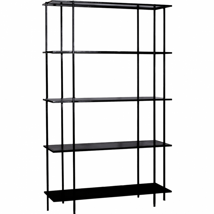 Boghylde \'Simple\' 5 hylder - Sort i gruppen Møbler / Hylder & opbevaring / Bogreoler hos Reforma (m07065)