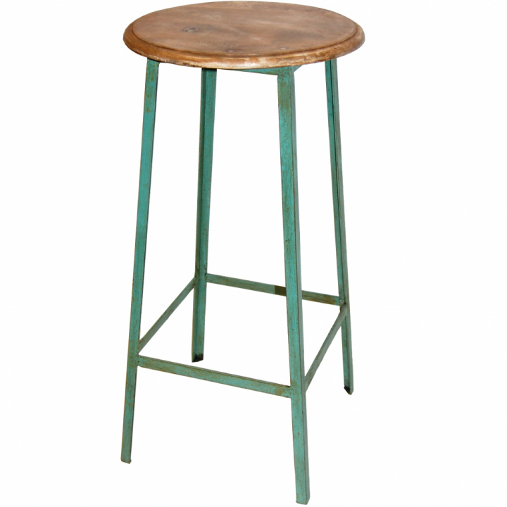 Barstol \'Wooden Seat\' - Turkis i gruppen Møbler / Sidde møbler / Barstole hos Reforma (m110036)